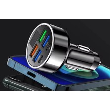 ELİT81 6'sı 1 Arada Araç Şarj Cihazı Ekranlı, USB 3.0/3.1A Hızlı Şarj, Çoklu Bağlantı Çift Pd  36V Voltaj