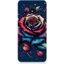 Teknomeg Xiaomi Redmi 8A Uyumlu Siyah Gülün Asaleti  Desenli Silikon Kılıf