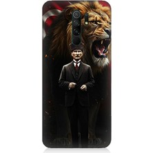 Teknomeg Xiaomi Redmi 9 Uyumlu Aslan ve Atatürk Gücü  Desenli Silikon Kılıf
