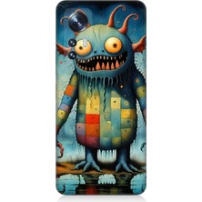 Teknomeg Xiaomi Mi 12 Uyumlu Tuhaf Canavar Gülümsemesi  Desenli Silikon Kılıf