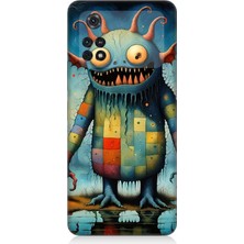 Teknomeg Xiaomi Poco M4 Pro Uyumlu Tuhaf Canavar Gülümsemesi  Desenli Silikon Kılıf