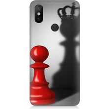 Teknomeg Xiaomi Mi A2 Lite Uyumlu Piyonun Taçlı Hayali  Desenli Silikon Kılıf