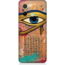 Teknomeg Xiaomi Redmi 12C Uyumlu Antik Mısır’ın Gözü Ra  Desenli Silikon Kılıf