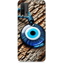 Teknomeg Xiaomi Redmi 9t Uyumlu Nazarlıkta Ahşap Koruma Gücü  Desenli Silikon Kılıf