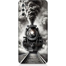 Teknomeg Xiaomi Redmi Note 10 5g Uyumlu Buharlı Trenin Güç Yolu  Desenli Silikon Kılıf