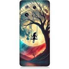 Teknomeg Xiaomi Mi 13 Uyumlu Ay Altında Salıncak Sessizliği  Desenli Silikon Kılıf