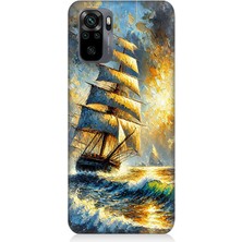 Teknomeg Xiaomi Redmi Note 10 Uyumlu Alevde Yelkenli Gücü  Desenli Silikon Kılıf