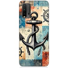 Teknomeg Xiaomi Redmi 9t Uyumlu Çapanın Gücü Kompozisyonu  Desenli Silikon Kılıf