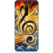 Teknomeg Xiaomi Redmi 9 Uyumlu Müzikte Alevin Gücü  Desenli Silikon Kılıf