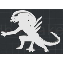 BYR Uzaylı 2d Duvar Sanatı V3 (Plastik Aparattır) 3D