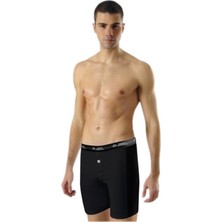 Qulat Erkek Boxer Uzun Likralı 1114  6'lı Paket Siyah Desenli 2XL Rahat Yapı ile Konforlu Kullanım