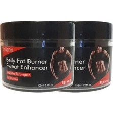 Eelhoe 2li Adet Belly Fatburner Sweat Enhancer Kadınlara Özel Istenmeyen Yağlara Parçalayıcı Kas Şekillendirme Kremi 100 ml
