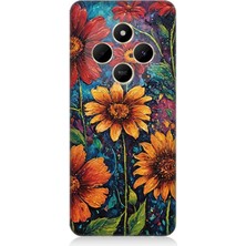 Teknomeg Xiaomi Redmi 14C Uyumlu Canlı Bahar Çiçekleri Patlaması  Desenli Silikon Kılıf