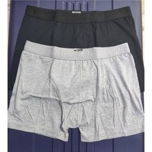 Qulat %100 Coton Likralı Erkek Boxer Siyah ve Gri Renk Seçenekleri ile Rahat Kullanım 6 Adet