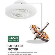 Dlc Nord LED Tavan Vantilatörü Beyaz Kumandalı 60 cm
