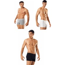 Iç Giyim Pamuklu Likralı Erkek Boxer Paçalı Don 3 Lü Paket