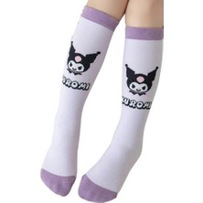 Kuromi Kız Çocuk Dizaltı Çorap