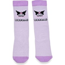 Kuromi Kız Çocuk Dizaltı Çorap