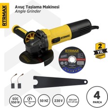 125 mm Avuç Taşlama Makinesi, 950 W, Devir Ayarlı, Hafif ve Güçlü Performans