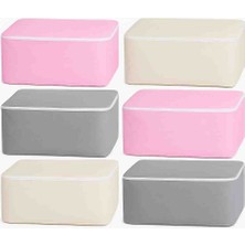 Bamer Home Tekstil 6'lı Kumaş Hurç Seti-Yastık Kıyafet Saklama-Karışık Renk
