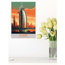 Dubai Retro Vintage 18X27 Mdf Ahşap Poster Tablo