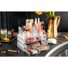 Beyaz 5 Çekmeceli Özel Tasarım Kozmetik ve Takı Organizer