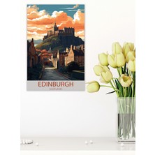 Edingburgh Retro Vintage 18X27 Mdf Ahşap Poster Tablo