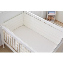 Aybi Baby Beşik Kenar Koruyucu Set 4 Parça - Krem - 70X130 cm
