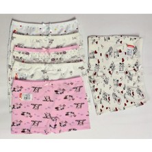 Kız Çocuk Beyaz %100 Cotton Boxer 6 Adet