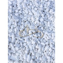 Beyaz Dolomit Taş 5 kg 1-2 cm Dere Çakıl Taşı Bahçe ve Teraryum Süs Taşı