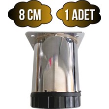 Metal Krom 8cm Ayak Mobilya Masa ve Dolap AYAĞI(KROM)(8CM)(ÇAP:60MM)