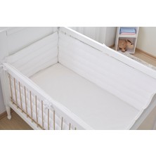 Aybi Baby Beşik Kenar Koruyucu Set 4 Parça - Beyaz - 80X140 cm