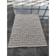 Modern Zarif Dokuma Kilim 120*170 Krem-Kahve