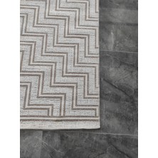Modern Zarif Dokuma Kilim 120*170 Krem-Kahve