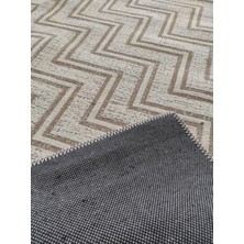 Modern Zarif Dokuma Kilim 120*170 Krem-Kahve