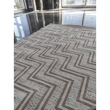 Modern Zarif Dokuma Kilim 120*170 Krem-Kahve