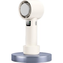 Yüksek Hızlı El USB Taşınabilir Mini Dijital Ekran Masaüstü Fan (Yurt Dışından)