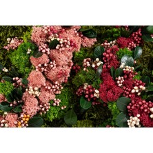 45X45 cm Renkli Doğal Yosun Tablosu | El Yapımı Liken Moss Duvar Dekoru | Bakım Gerektirmez – Ahşap Çerçeveli