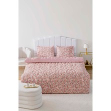 Pembe Bahar Çift Kişilik Çift Taraflı Papatyalı Kapitone Yorgan 200x215 cm