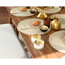 Vowturkey Palace İskandinav El İşçiliği Mutfak&Salon Masa Sandalye Takımı 80*160(2S1M1B)