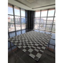 Geometrik Kare Desenli Dokuma Zarif Kilim 240*305
