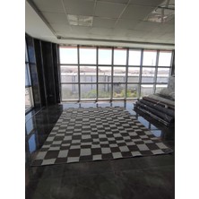 Geometrik Kare Desenli Dokuma Zarif Kilim 240*305