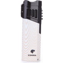 Cohıba 4 Torch Jet Alevli Beyaz Desenli Puro Çakmağı – CCM0624