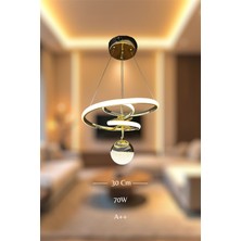 Modern Gold Toplu Space 3 Renk Kumandalı (Beyaz&sarı&günışığı) LED Avize