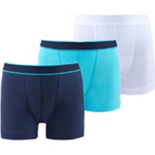 Blackspade Erkek Çocuk Boxer 3'lü Paket 9395 - Lacivert Aqua Beyaz