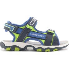 Lumberjack Loten 4fx 101686536 Erkek Çocuk Sandalet Mavi Yeşil 31-35