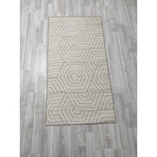 Modern Zarif Şönil Dokuma Kilim Krem rengi 
