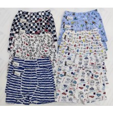 Poky Erkek Çocuk Karışık Renk Elastan 12'li Boxer Külot