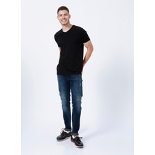 Bad Bear Xavier Jeans Indigo Mavi Erkek Denim Pantolon