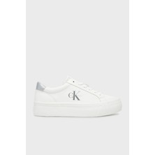 Calvin Klein Deri Logolu Sneaker Ayakkabı YW0YW0187702R Bayan Ayakkabı YW0YW01877 02R